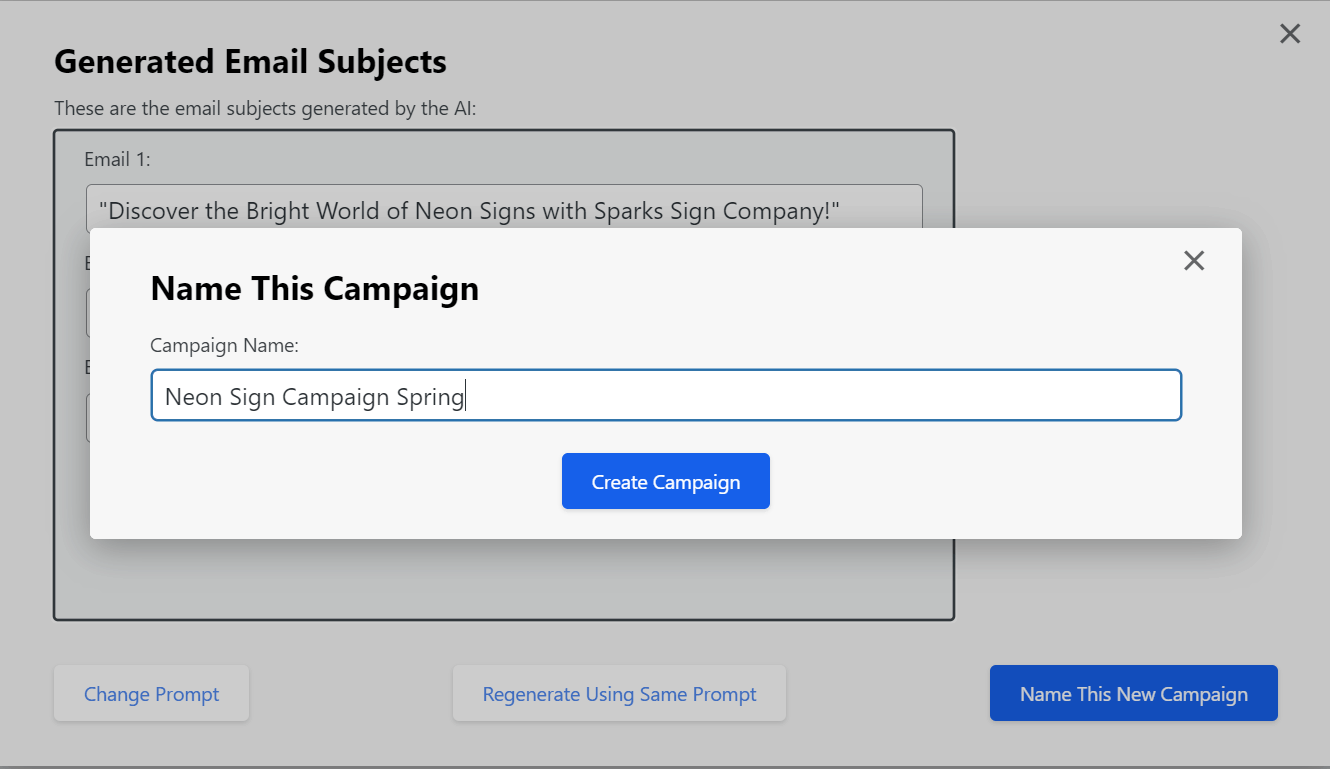Step five: Name your campaign | AI Functionality | Go Helium